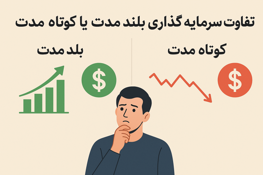 تصویر مقایسه طلا در بلند و کوتاه مدت